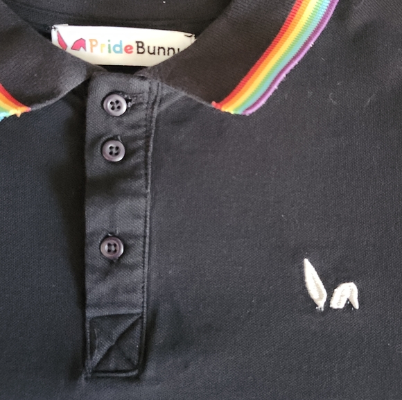 PRIDE BUNNY BLACK EMBROIDEREDLOGO COTTON RAINBOW LGBTQ UNISEX SIZE 4XL - Picture 7 of 10